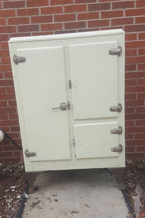 metal antique ice box refrigerator 52482|date old ice boxes.